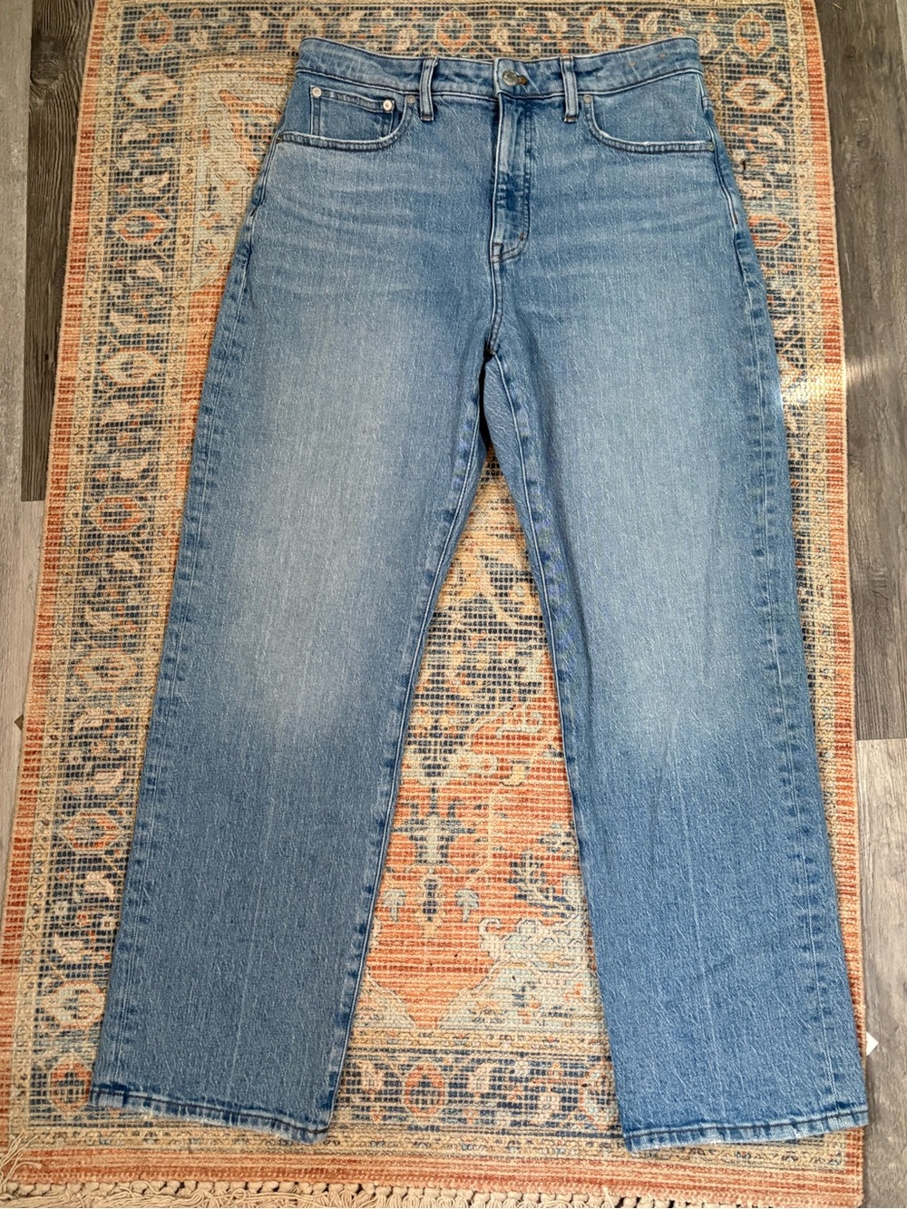 Madewell Women's Straight Leg Jeans in Medium Blue Wash
